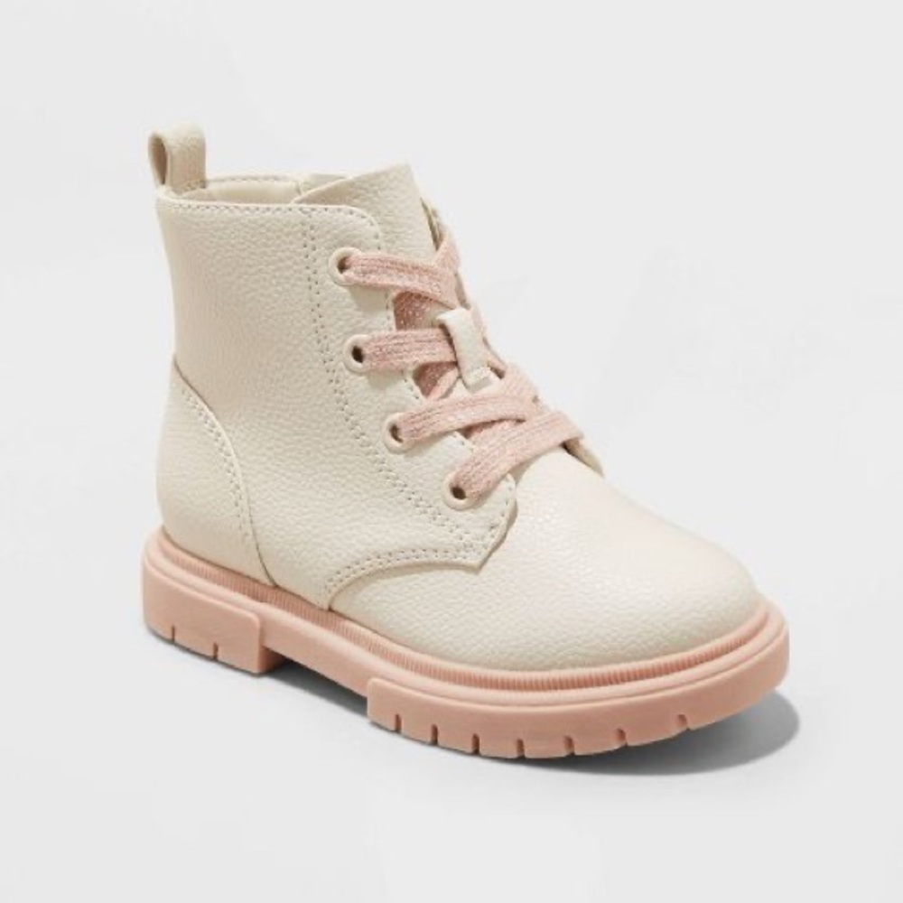 Toddler Girls’ Amaya Zipper Lace-Up Combat Boots